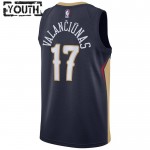 Maillot NBA New Orleans Pelicans jonas valanciunas 17 Nike 2022-23 Icon Edition Navy Swingman - Enfant